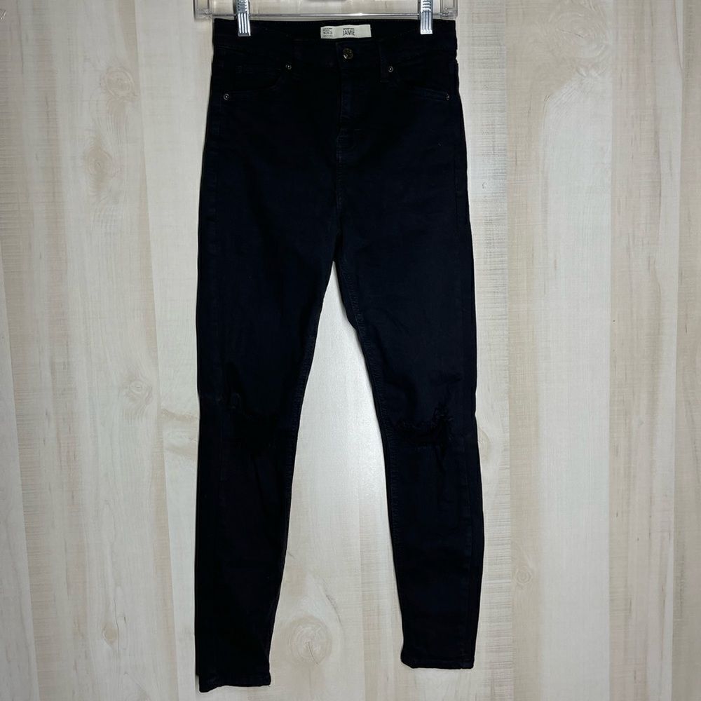 Topshop Moto Jamie black jeans, size 26